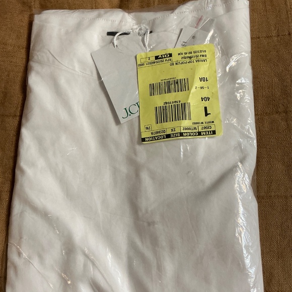 J CREW Ciel top in cotton poplin size 2x - Picture 2 of 2